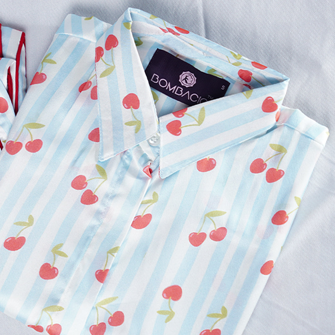 Cherry stripe nightwear