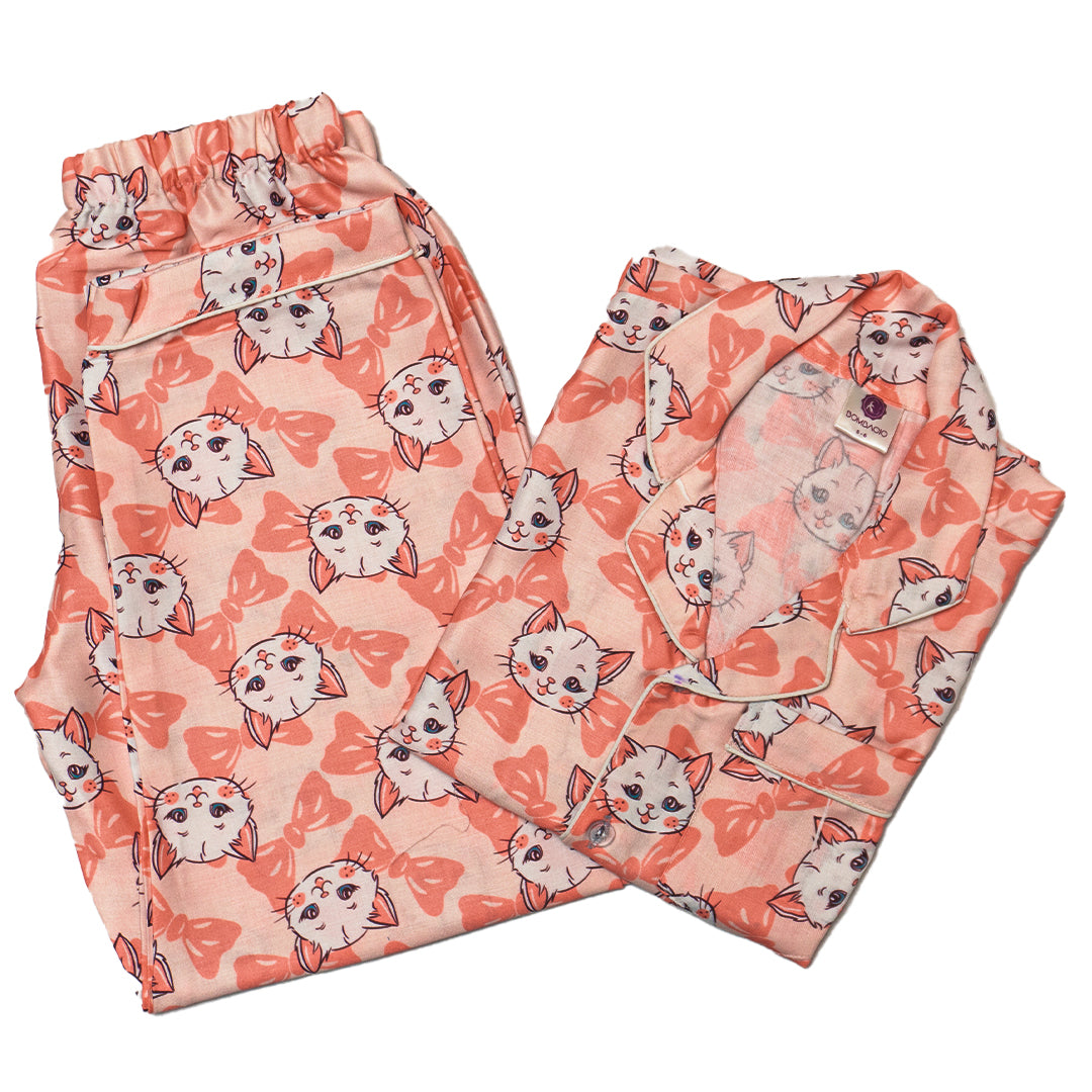 Pink Paws Night Suit