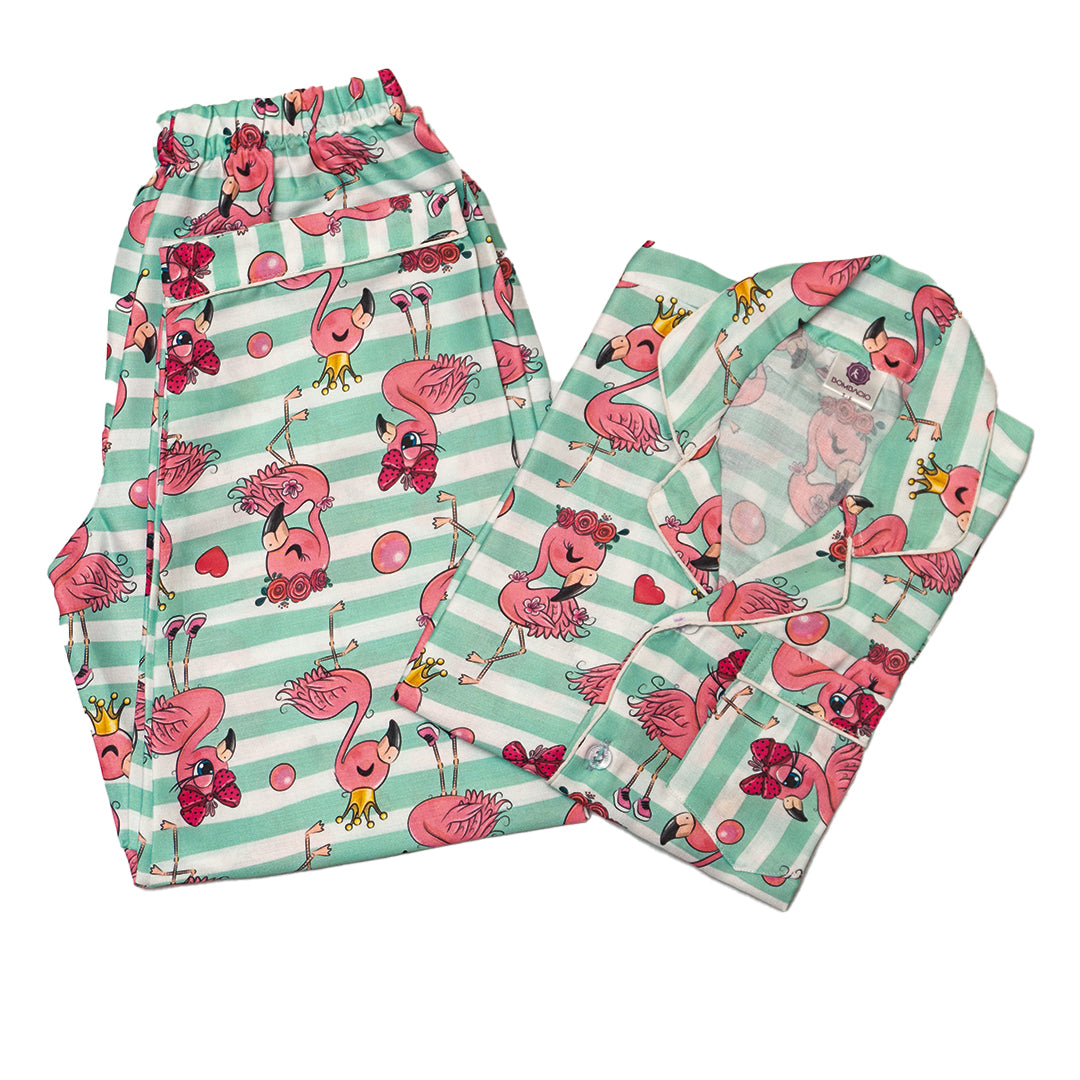 Flamingo Paradise Night Suit