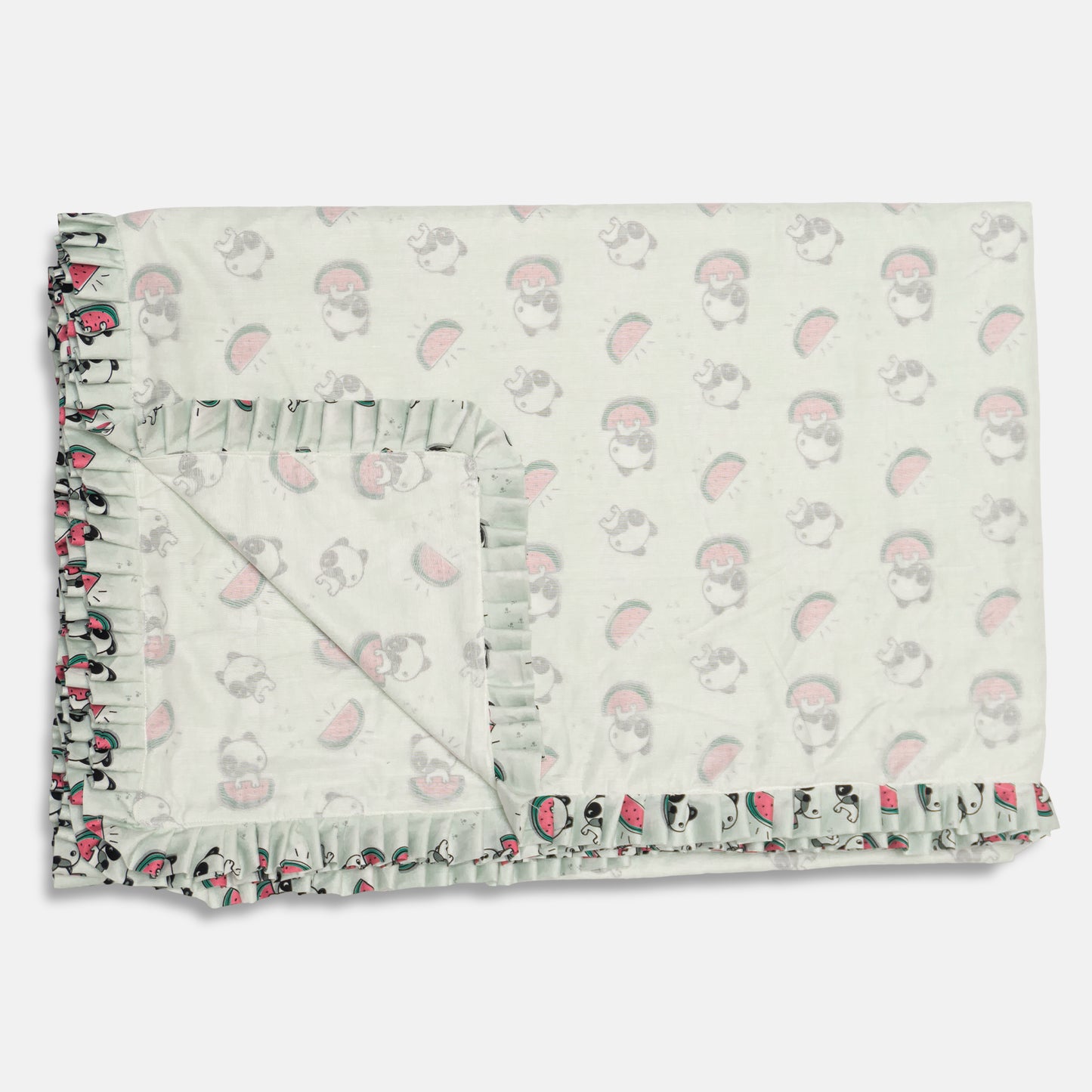 SnuggleBerry  Panda & Watermelon Baby Blanket
