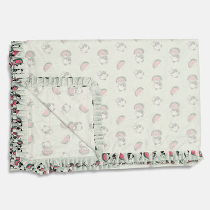 SnuggleBerry  Panda & Watermelon Baby Blanket
