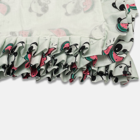 SnuggleBerry  Panda & Watermelon Baby Blanket