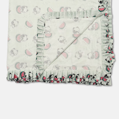 SnuggleBerry  Panda & Watermelon Baby Blanket
