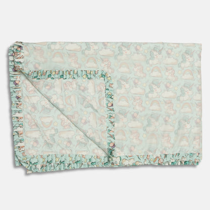Pastel Clouds & Unicorn Baby Blanket