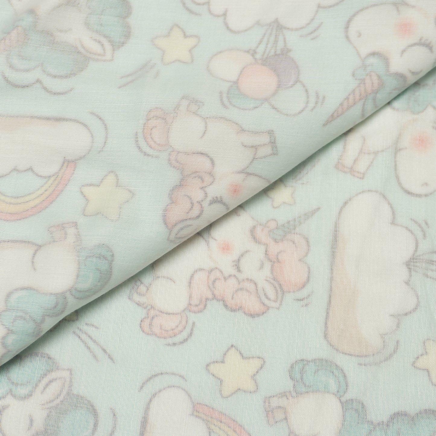 Pastel Clouds & Unicorn Baby Blanket
