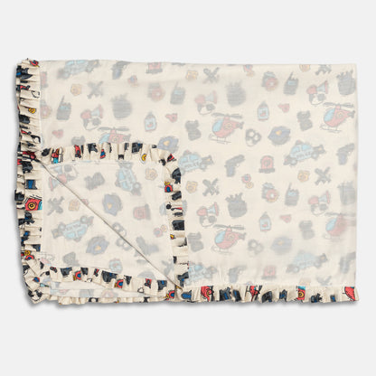 TinyTracks  Train & Tools Baby Blanket