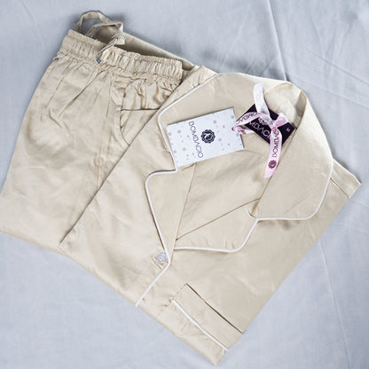 Off white satin women pyjama