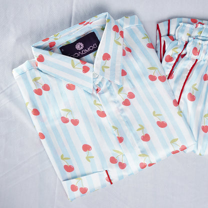 Cherry stripe nightwear