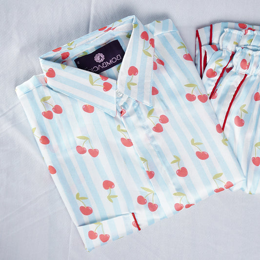 Cherry stripe nightwear