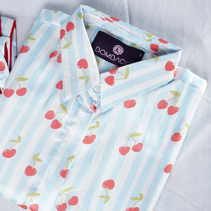 Cherry stripe nightwear