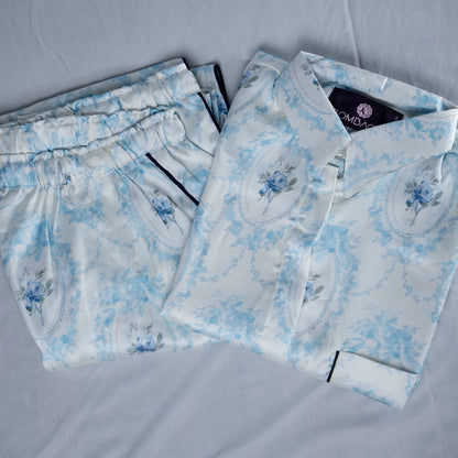 Aqua flower women nightwear