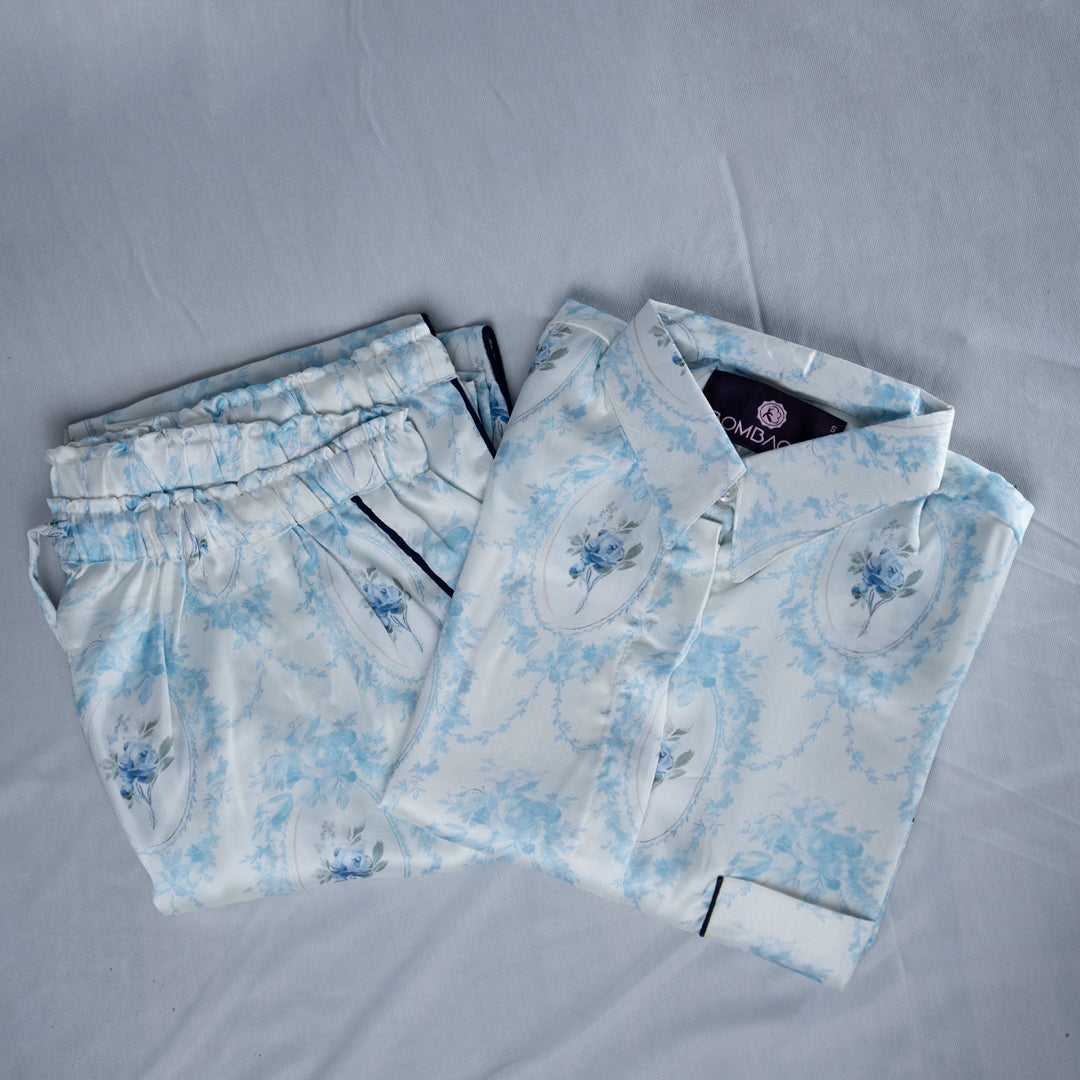 Aqua flower women nightwear