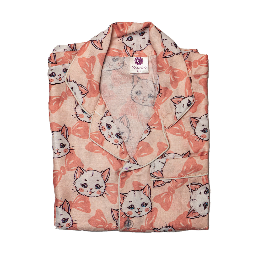 Pink Paws Night Suit