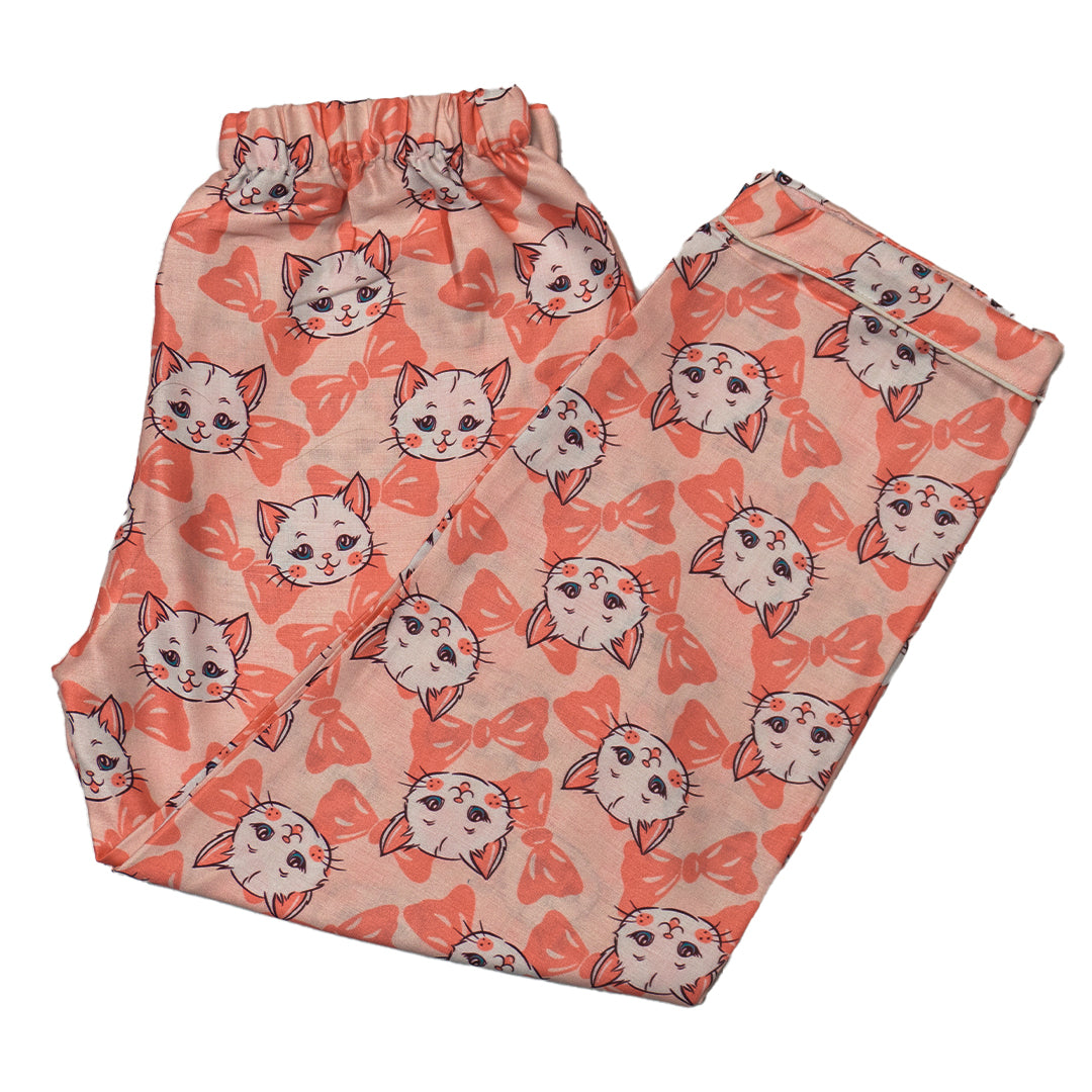 Pink Paws Night Suit