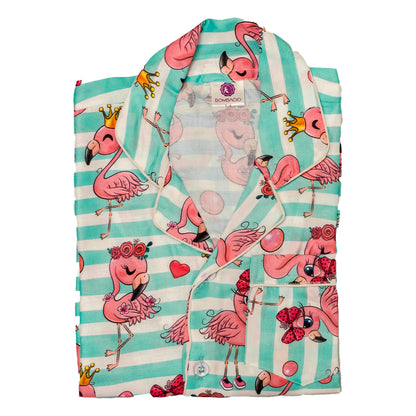 Flamingo Paradise Night Suit