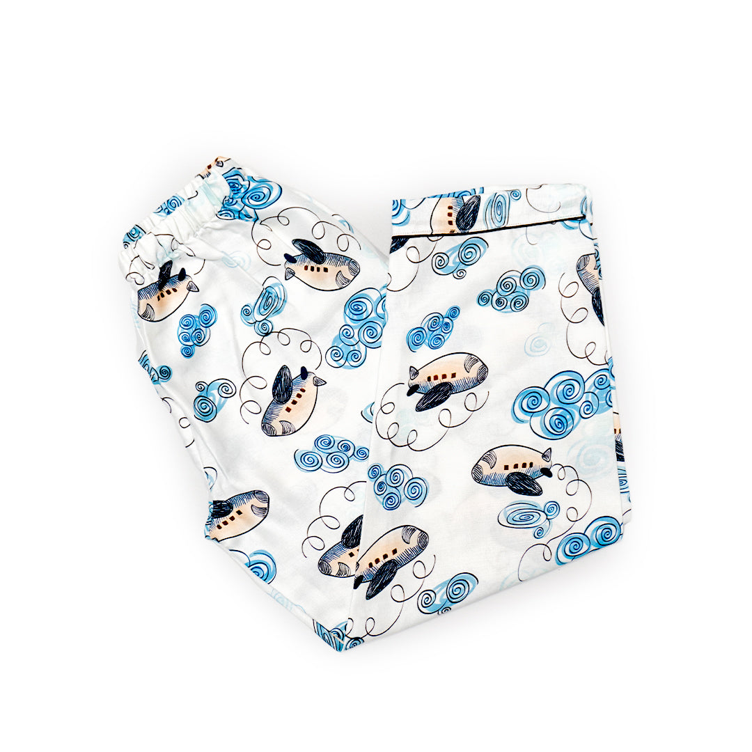 Blue Bloom Night Suit