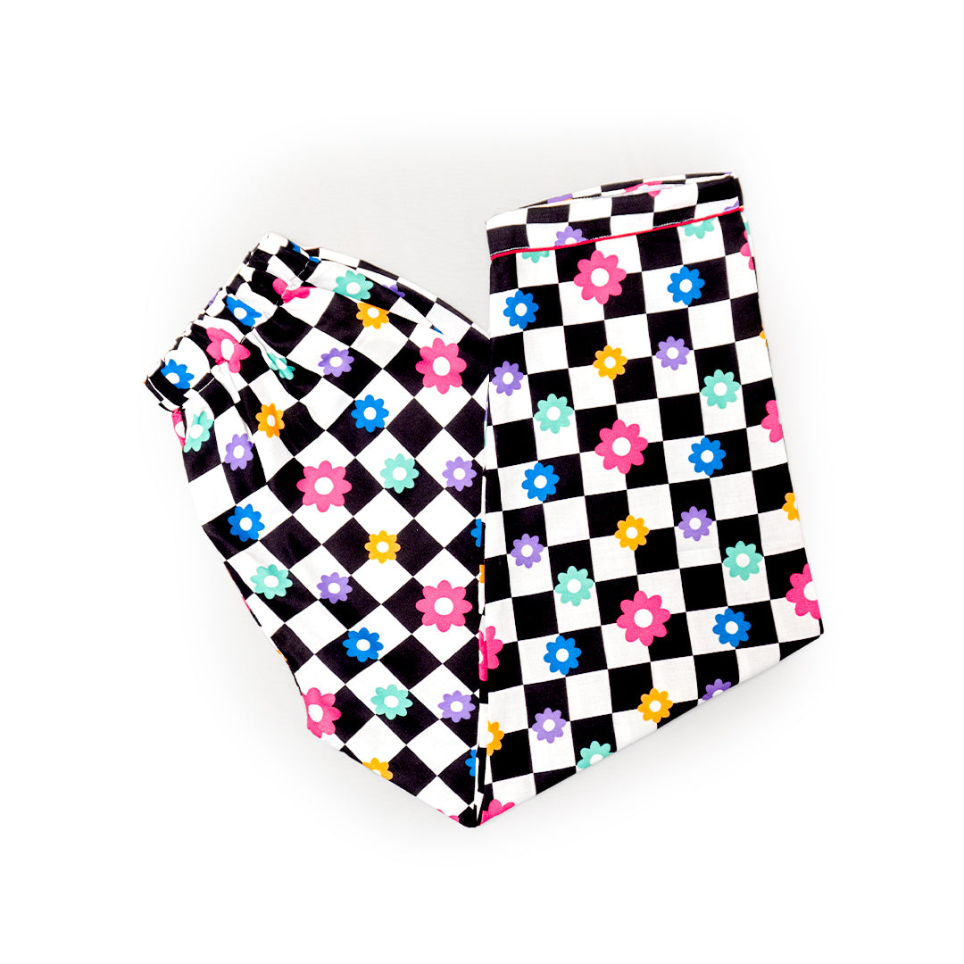 Floral Grid Night Suit