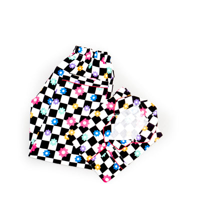 Floral Grid Night Suit